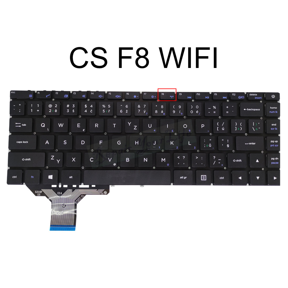 US Czech Laptop Keyboard For TeclastTaian F7 Plus 2 Plus II Notebook Keyboard Fit XKHS122 MB3181005 