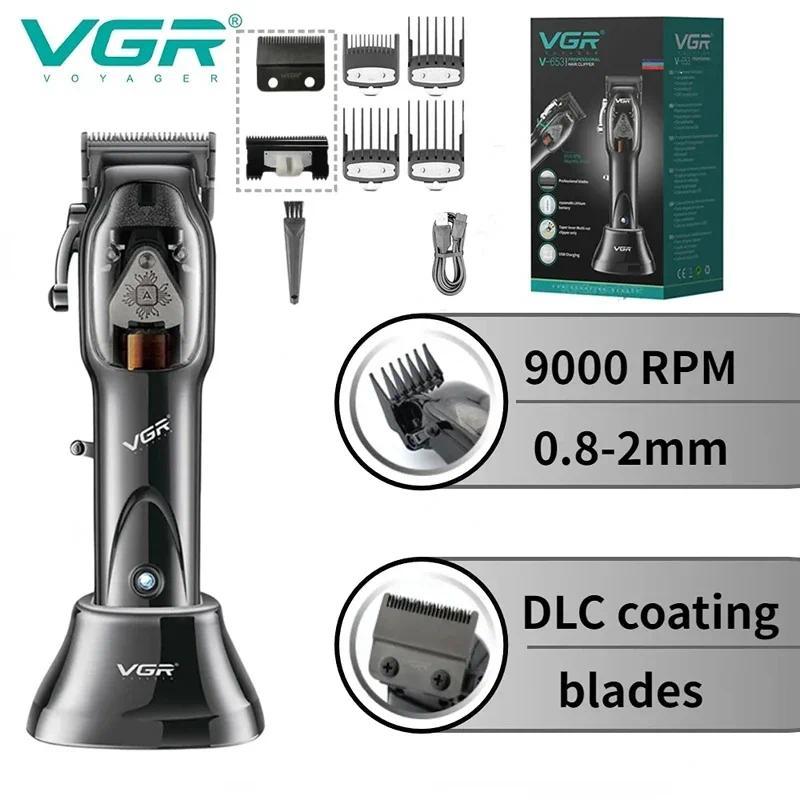 VGR Original Hair Clipper Professional Hair Trimmer Beard Haircut Adjustable Hair Cutting Maine Barb