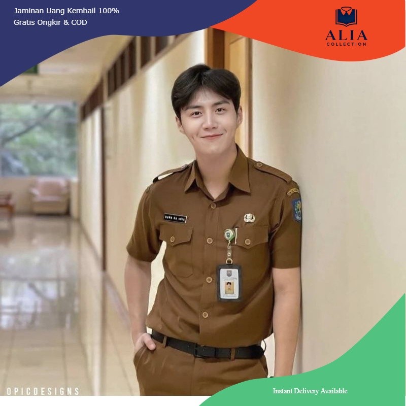 Seragam PNS PEMDA Pria Lengan Pendek - Baju Guru PNS