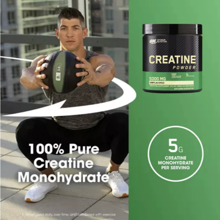 ON CREATINE Powder Optimum Nutrition Creatine 300 gram Original terlaris