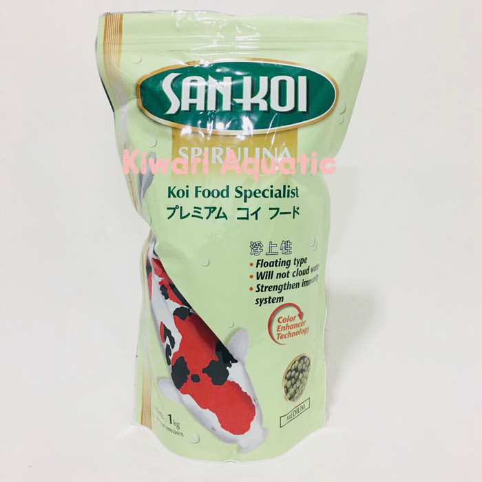 San Koi / SanKoi Spirulina Medium ( M ) 1 Kg Makanan / Pakan Ikan Koi