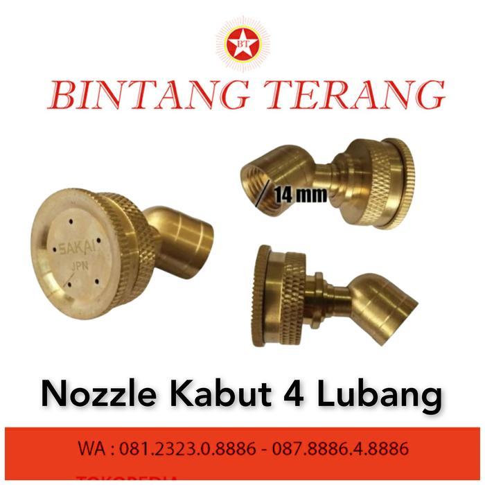 Nozel / nozzle / spuyer / sprayer kabut 4 lubang swan /sakai - Paket Nozzle