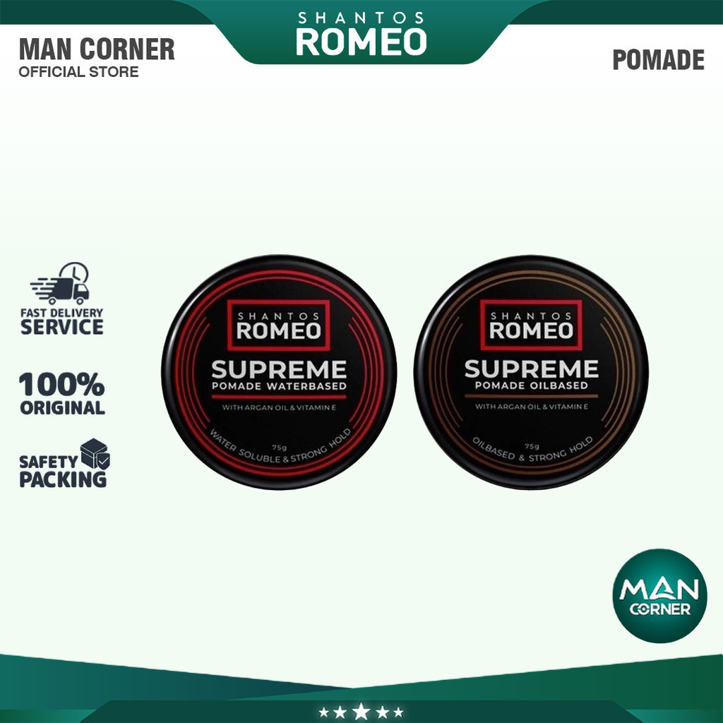 Shantos Romeo Supreme Pomade 75gr Oil based dan Water Based | Man Corner