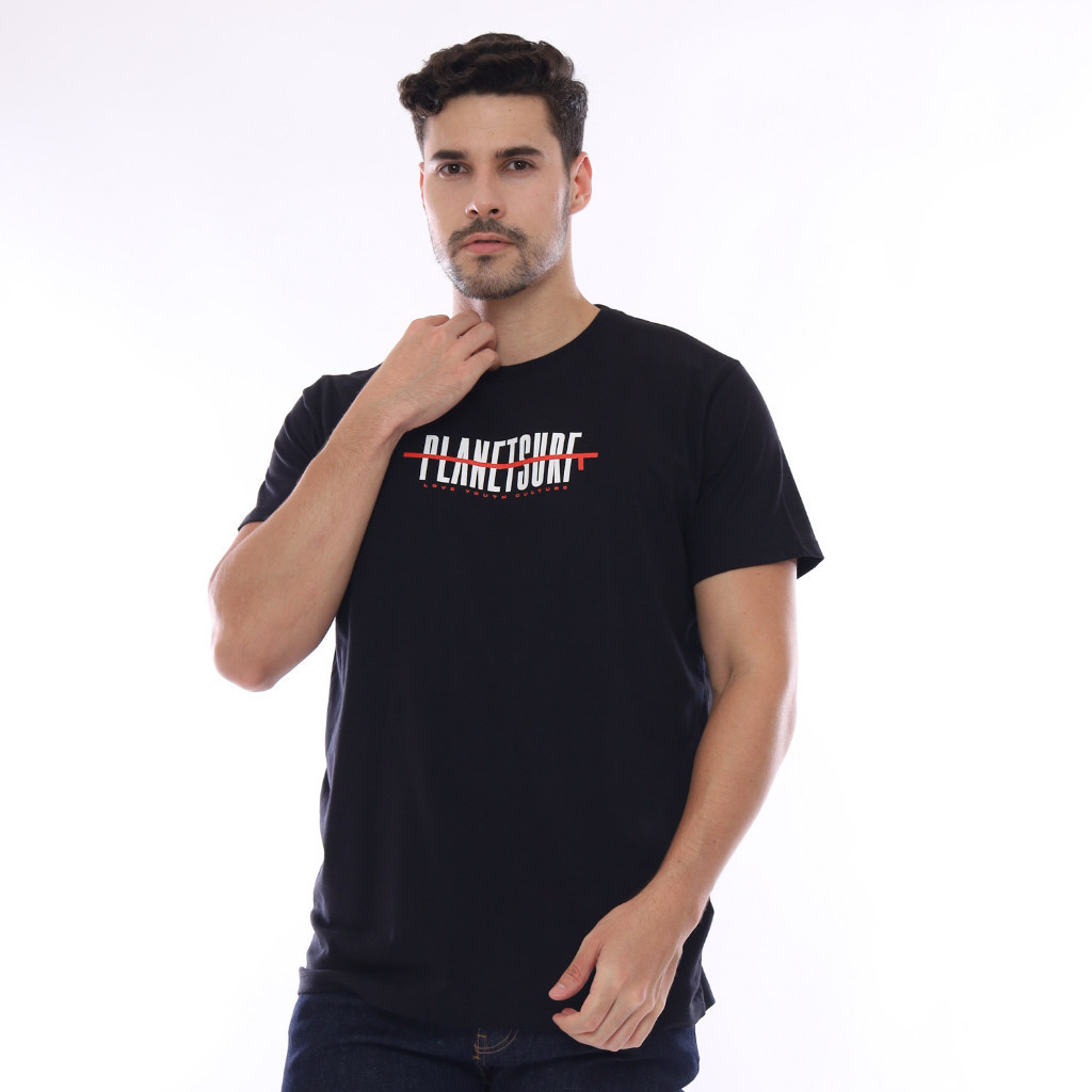 ORI  Planet Surf Clothing Kaos Lengan Pendek Pria Altmodisch Bassic Tee 231A Planet Surf Tee