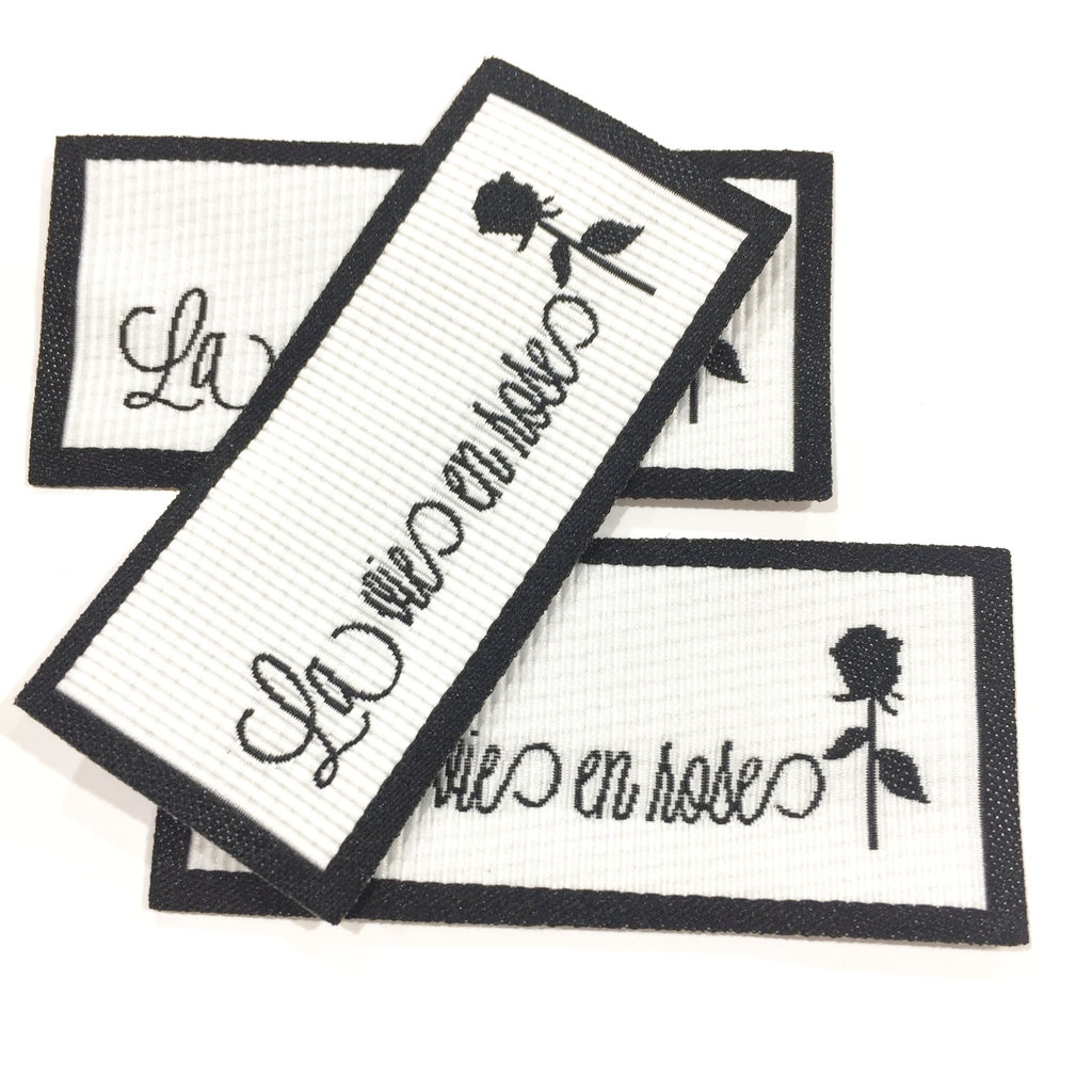 Woven Garment Label Custom Brand Logo Tags For Dress