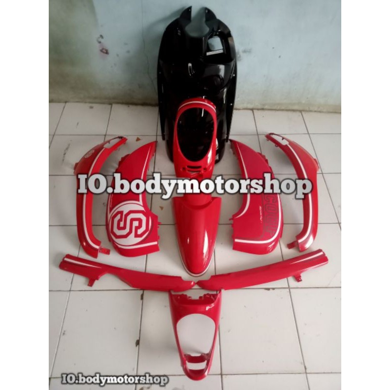 Body scoopy 2016 full sett Honda Scoopy fi merah hitam 2013-2016 Berkualitas