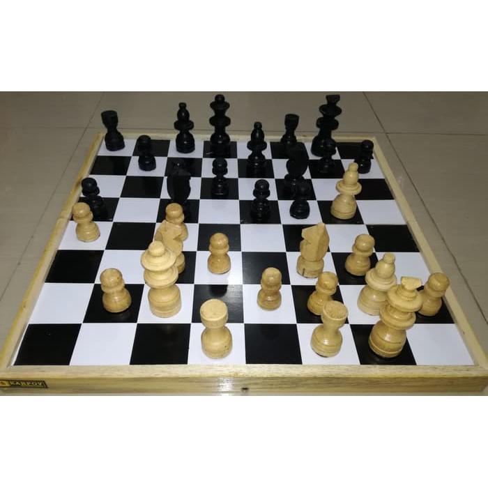 Papan Catur Kayu Besar 50 x 50 cm Jumbo XL murah