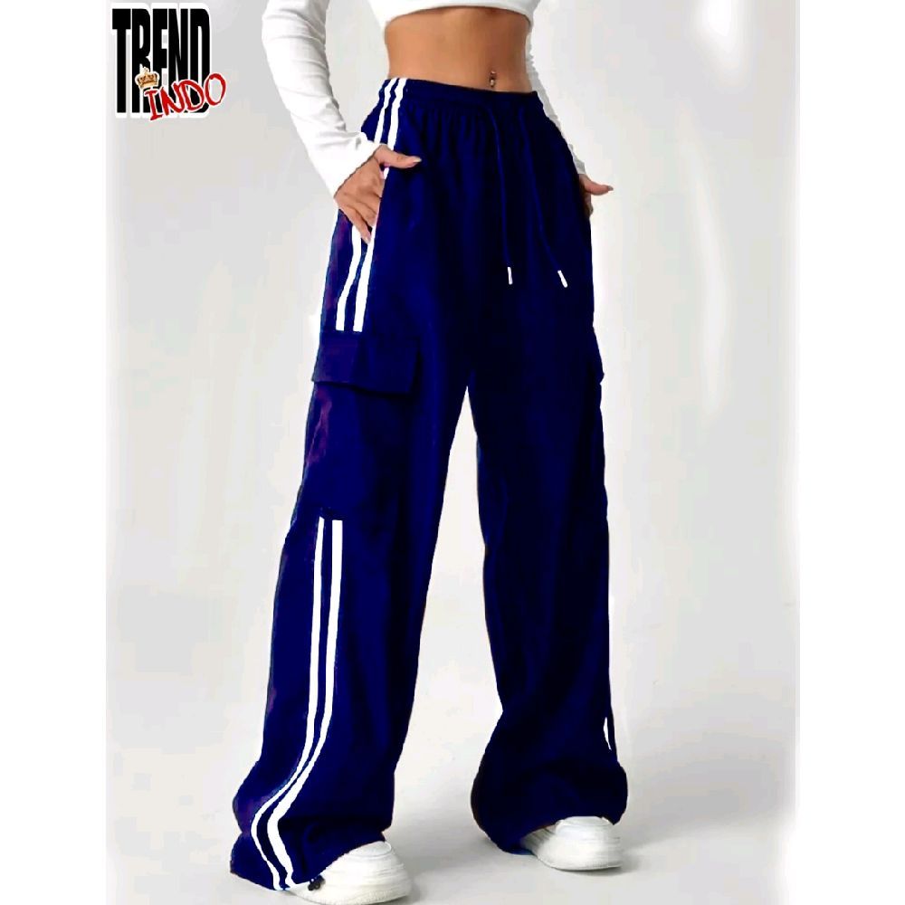 Celana legging Cargo Dewasa Pria Wanita Strip Putih Bigsize SM L XL2XL 3XL 4XL 5XL Uniseks Cowok Cew