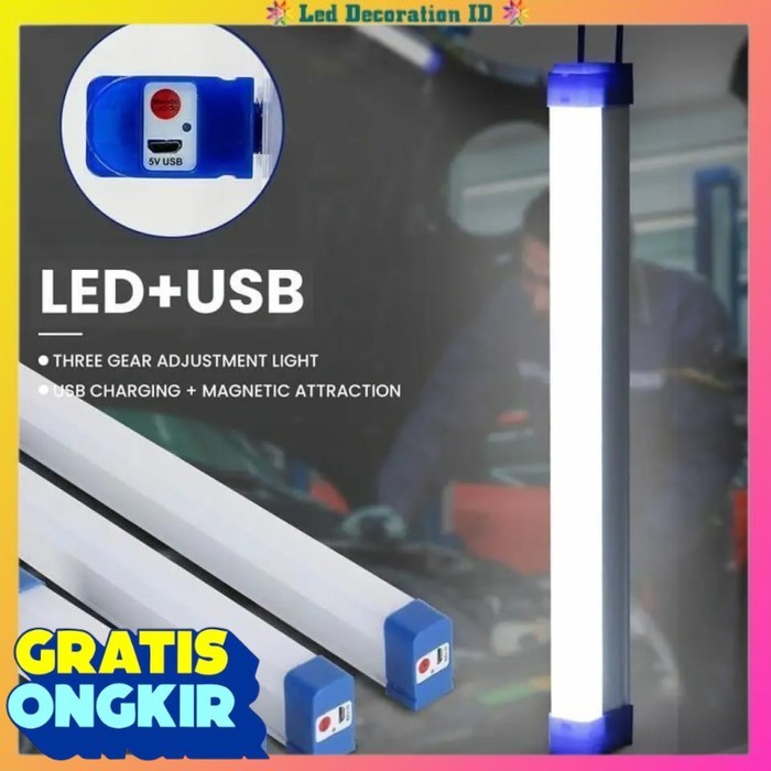 LAMPU EMERGENCY T5 TUBE CAS USB / LED EMERGENCY MULTIFUNGSI / LAMPU CAMPING