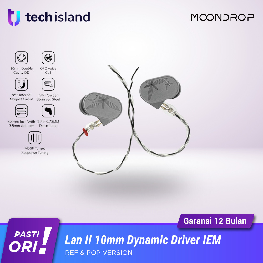 Moondrop LAN II LAN 2 LAN2 POP Lan2 REF POP 10mm Double-cavity High-performance Dynamic Drive