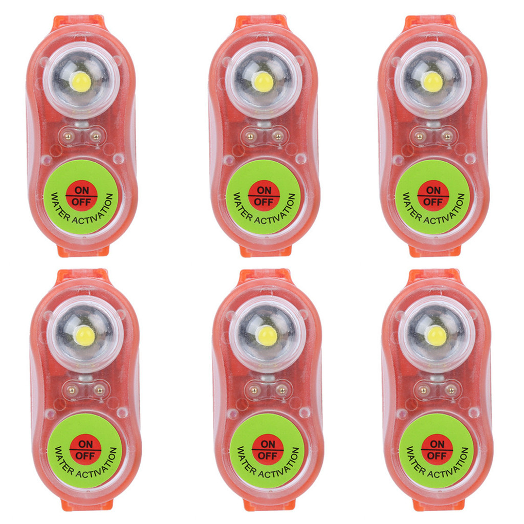 Life Jacket Light Lithium Battery Life Jacket Light 6Pcs JHYDI Life Jacket Light Orange Seawater Sel