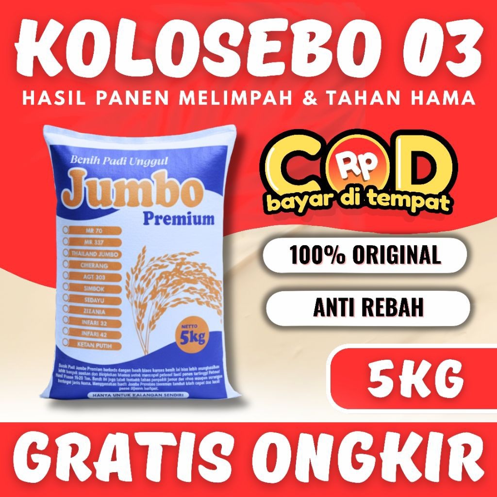 SANGHYANG SRI- Benih Padi Unggul KOLOSEBO 03 Benih Padi Unggul Kemasan 5kg