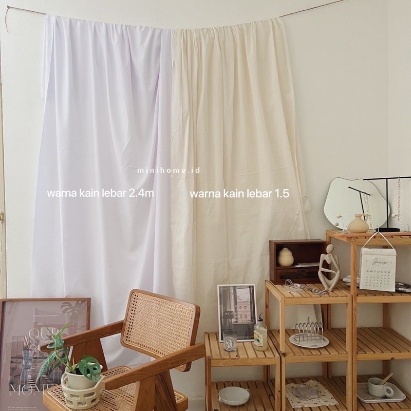 MINIHOME - Kain Background Foto Studio Kain Polos Warna Warni Untuk Backdrop Photo Produk Aesthetic 