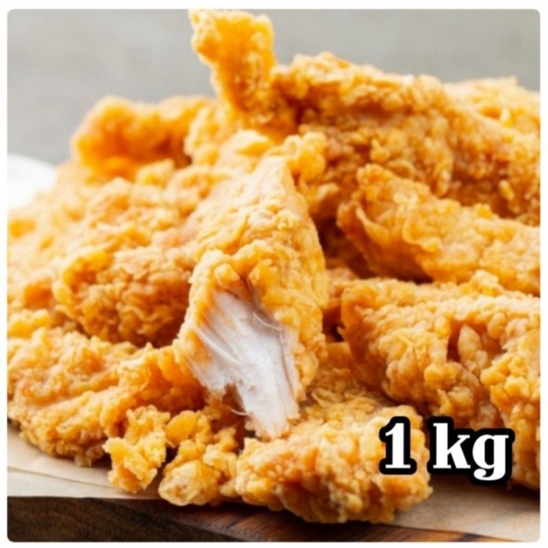 Terlaris Chicken Strip Premium | Chicken Crispy | Ayam Fillet Krispi 1 kg