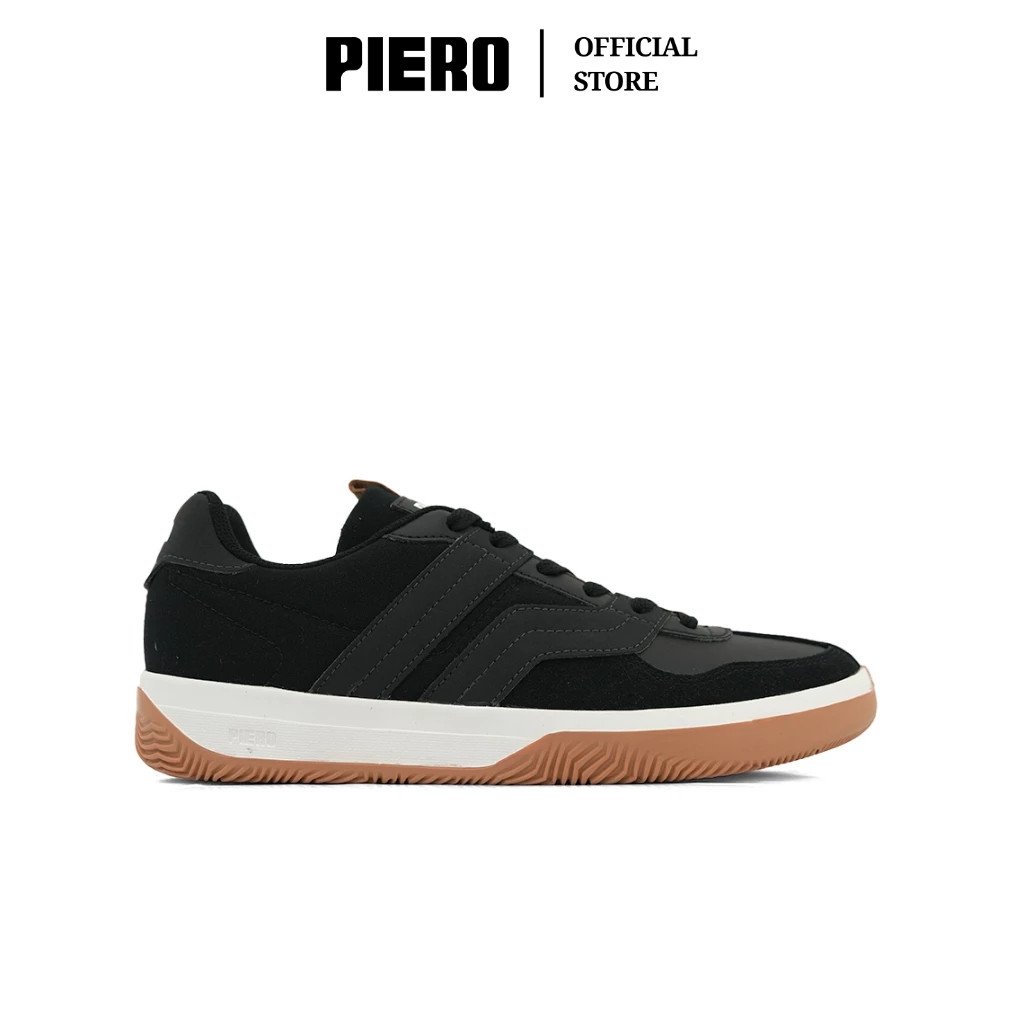PIERO SEPATU SNEAKERS PRIA DBR BLACK RAVEN GUM PIE1000005