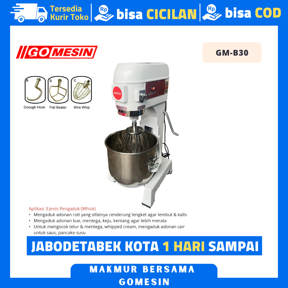 Planetary Mixer 30 Liter Getra B-30Hj Mixer Planetary 30 Liter Garansi Resmi