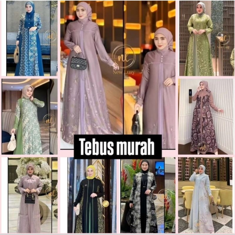 gamis diskon brand new Lusy JULIA KEISHA SHERINA Eliza verona. vinetta . YURA MONICA Camelia dress o