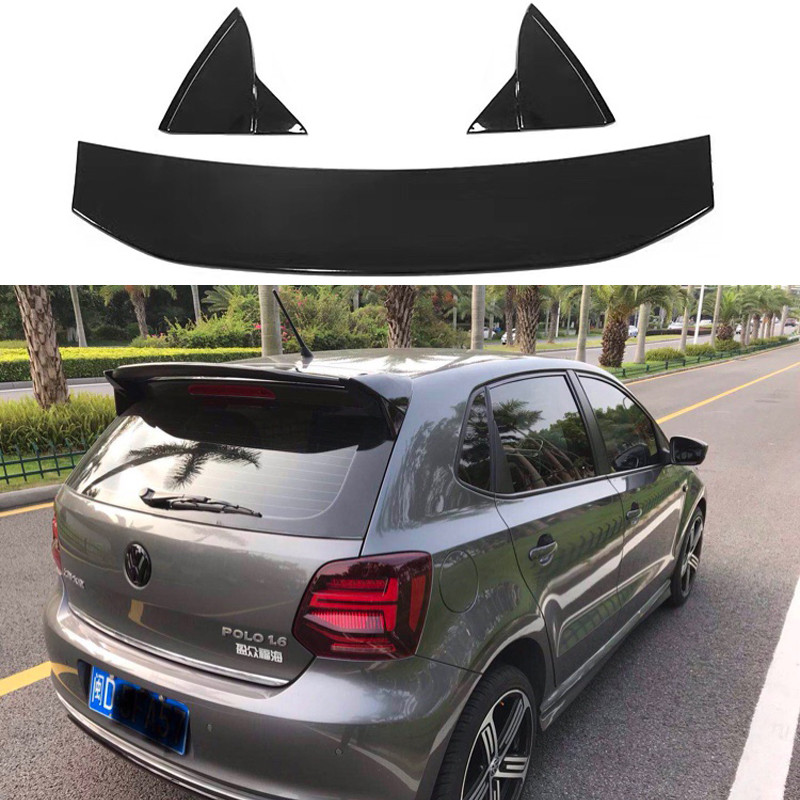 For VW Polo Spoiler ABS Material Car Rear Wing Primer Color VW polo Rear Spoiler For Volkswagen new 