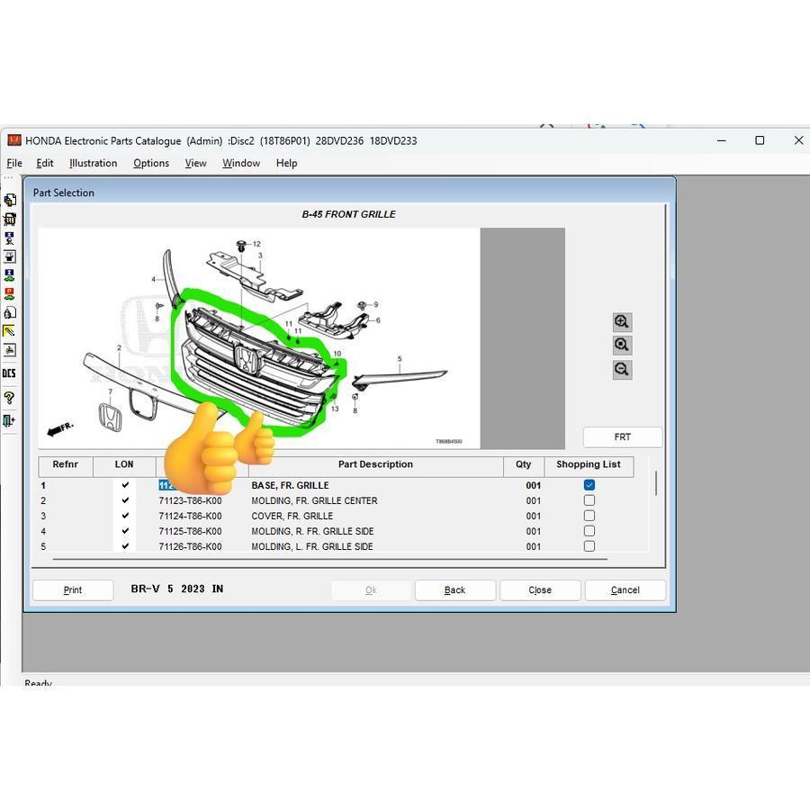 base grill grille new brv prestige 2022 2023 2024 ori