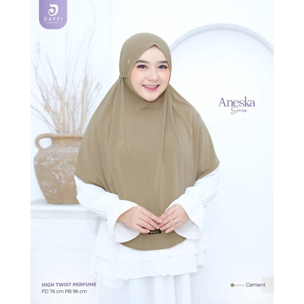 DAFFI HIJAB ORI- Aneska Bergo Tali Jumbo Microdymatic Rayon