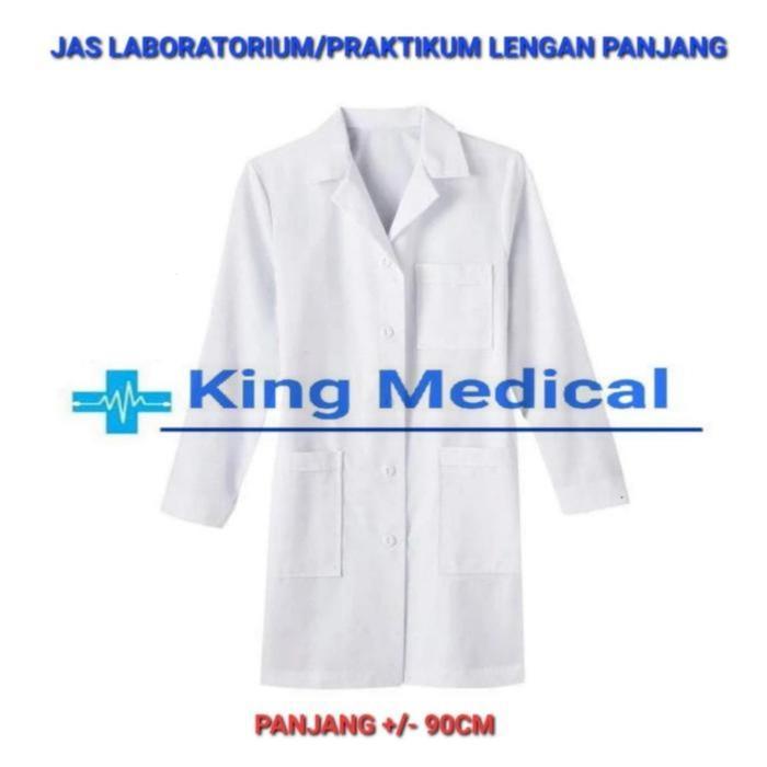Jas Lab/Baju laboratorium - Praktikum Sekolah SMP SMA (LENGAN PANJANG) - S
