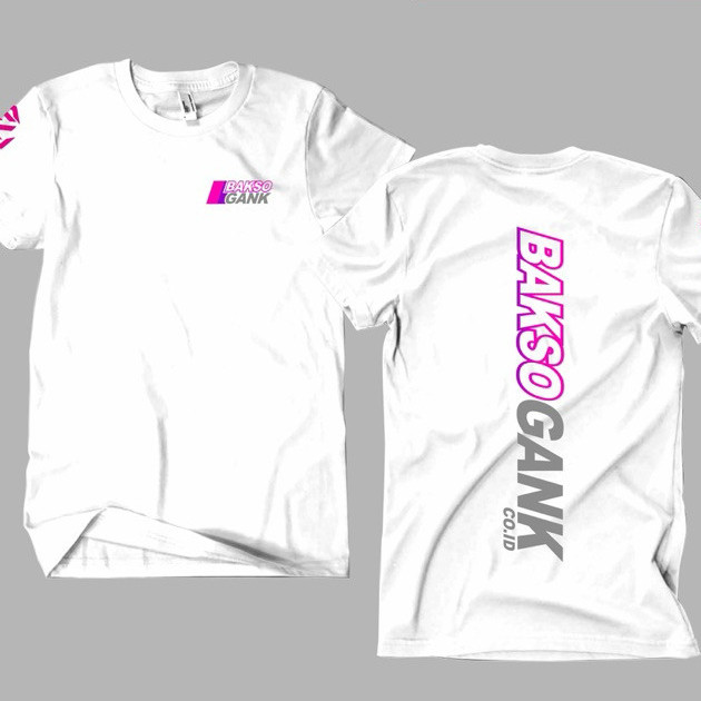 KAOS T-shirt BAKSO GANK / kaos distro pria wanita / atasan pria wanita / kaos komunitas / kaos ghtae