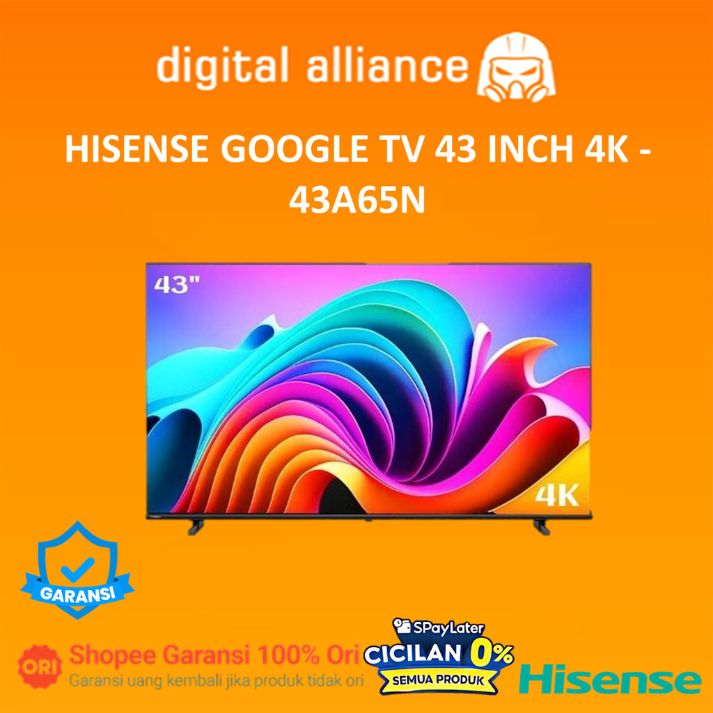 HISENSE GOOGLE TV 43 INCH 4K -43A65N