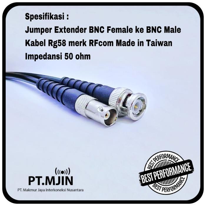 Kabel Jumper Rg58 BNC male ke BNC female Panjang 30 Meter NEW....
