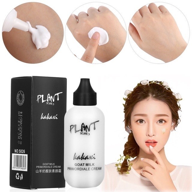 Kakaxi Concealer Foudation Cream Susu Kambing Make Up Alas Penutup Pori Pori dan Noda Wajah Terlaris