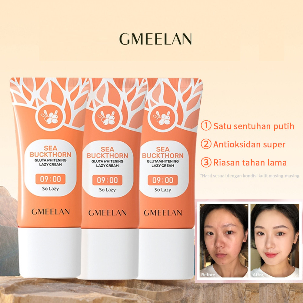 Gmeelan 3PCS kits Krim Pemutih Wajah Gmeelan Gluta Whitening Lazy Cream 30gr*3 / Gmeelan Day Cream P