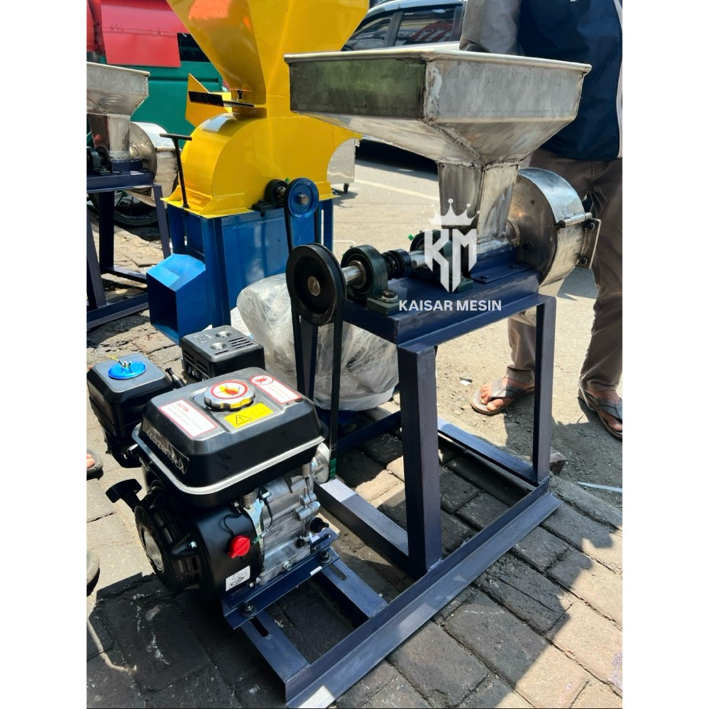 PROMO AKHIR TAHUN GILINGAN BUMBU STAINLES 8 INCI GILINGAN CABE BUMBU DLL KOMPLIT MESIN 8HP