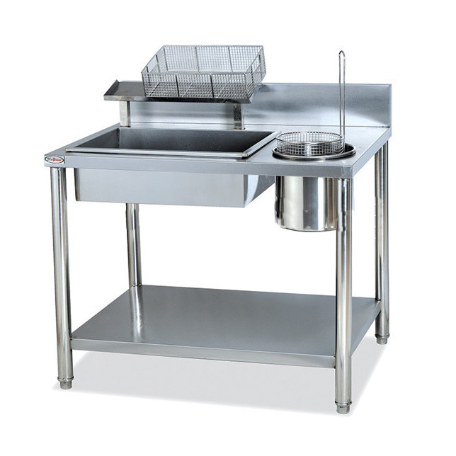 Gw-1000 Wrpping Power Table Stainless Steel & Simple Work Bench, Easy Breaded Table Western Fast Foo