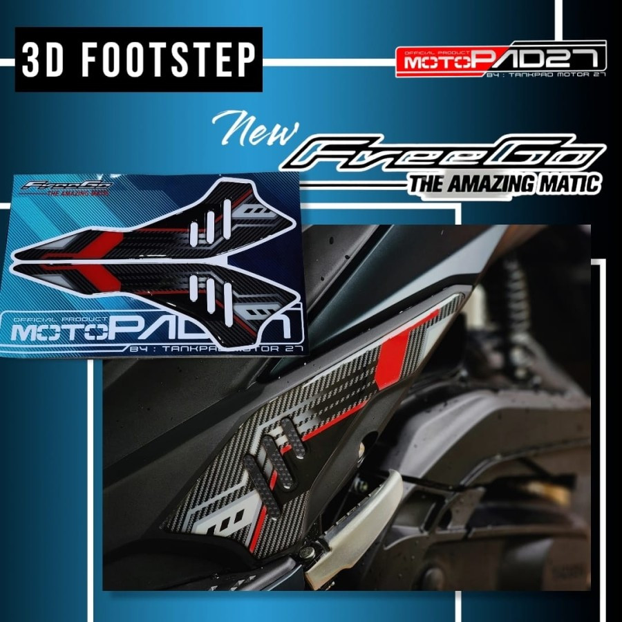 aksesoris motor freego Stiker Footstep Freego 125 New Stiker Yamaha Freego New 2022 2023