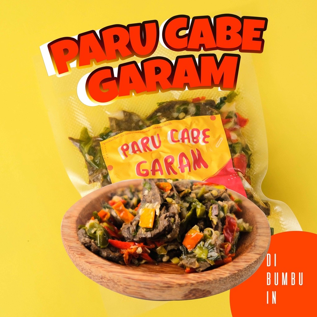Dibumbuin Paru Sapi Goreng Cabe Garam 130gr Paru Goreng Kering Pedas Wangi Paru Krispi Tahan Lama