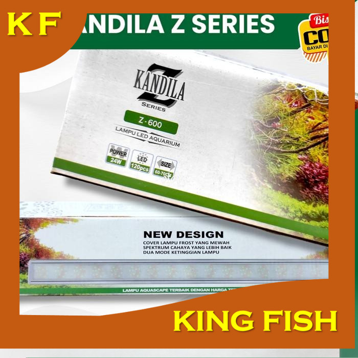 Kandila Z 600 Z600 Lampu LED Aquarium Aquascape untuk aquarium ukuran 60 cm - 70 cm