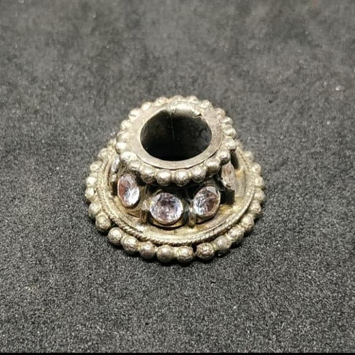 Mendak Keris Perak Hias Permata JS