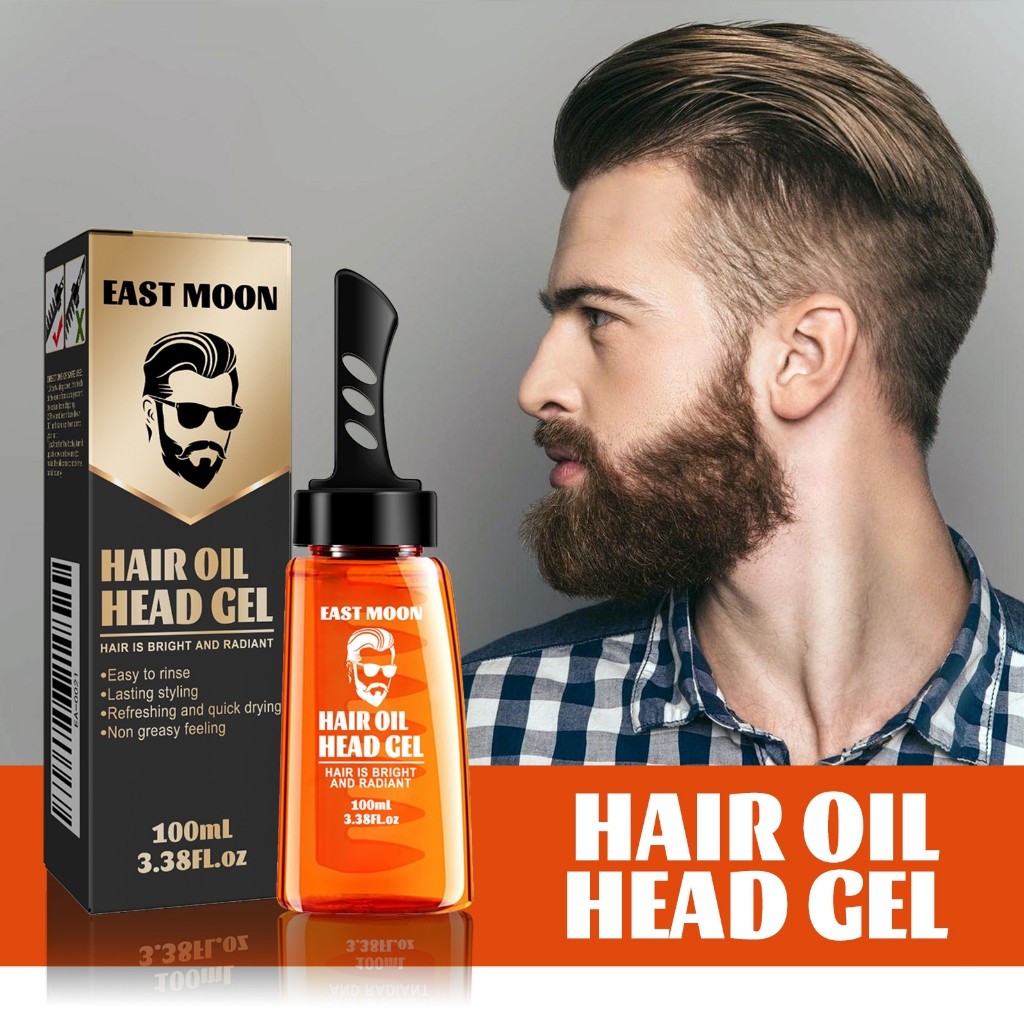 East Moon Hair Gel Styling Rambut Pria 100ml Minyak Rambut Pria Hair Styling Gel Rambut Sisir Minyak