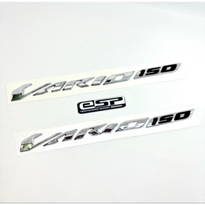 Emblem Vario 150 Silver – Logo Timbul Model Baru (2018–2020) Seperti Original