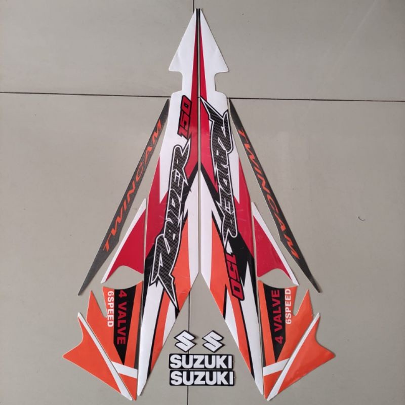 striping suzuki satria fu raider f 150 2006 2007 2008 oren list thailand