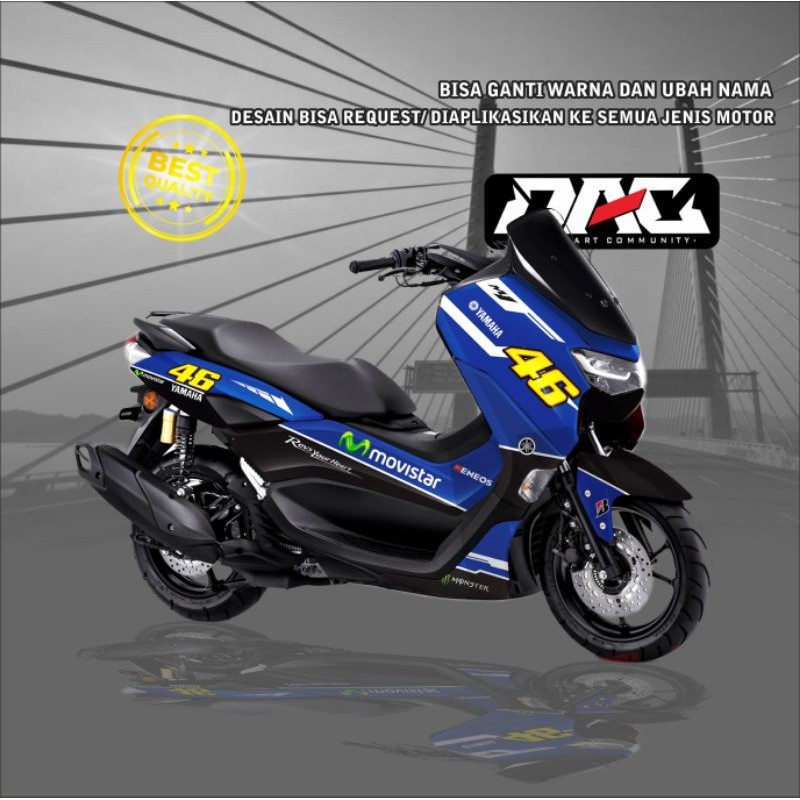 Sticker Decal full body NMAX 46 rossi blue