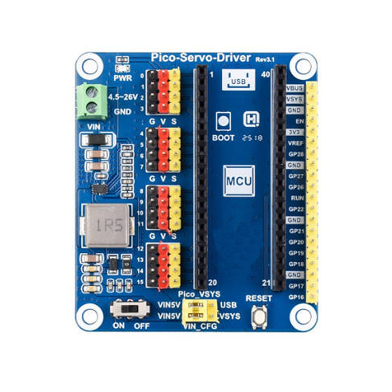 For Raspberry Pi Pico Ideal Servo Drive Board 16Bit Resolution Servo Driver Module For Robotic Arms 