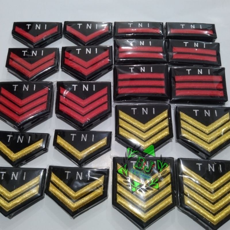 Pangkat PDU TNI AD Sepasang Prada Pratu Praka Kopda Koptu Kopka Serda Sertu Serka produk mekar jaya