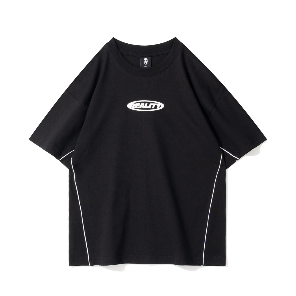 Based On Money Kaos Oversize Unisex Cotton Black Reality T-Shirt Streetwear - InfiniteBloom