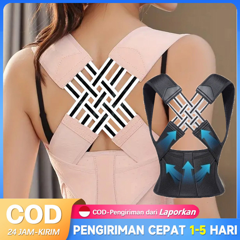 Babooshopto Back Support Penyangga Penegak Alat Terapi Pelurus Korset Punggung Alat Penyangga
