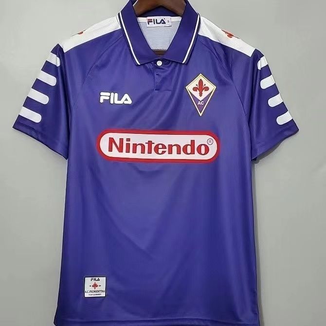 1998-99 Style Fiorentina Home Jersey Only Top Fiorentina Jersey Retro Football