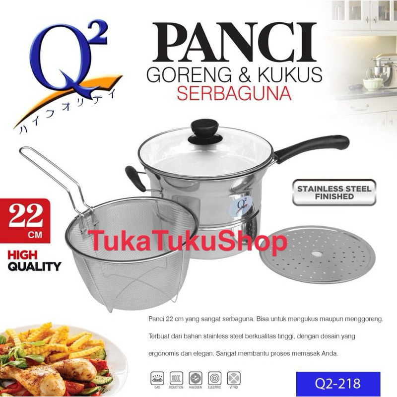 Panci Goreng Panci Kukus Q2 218 PROMO