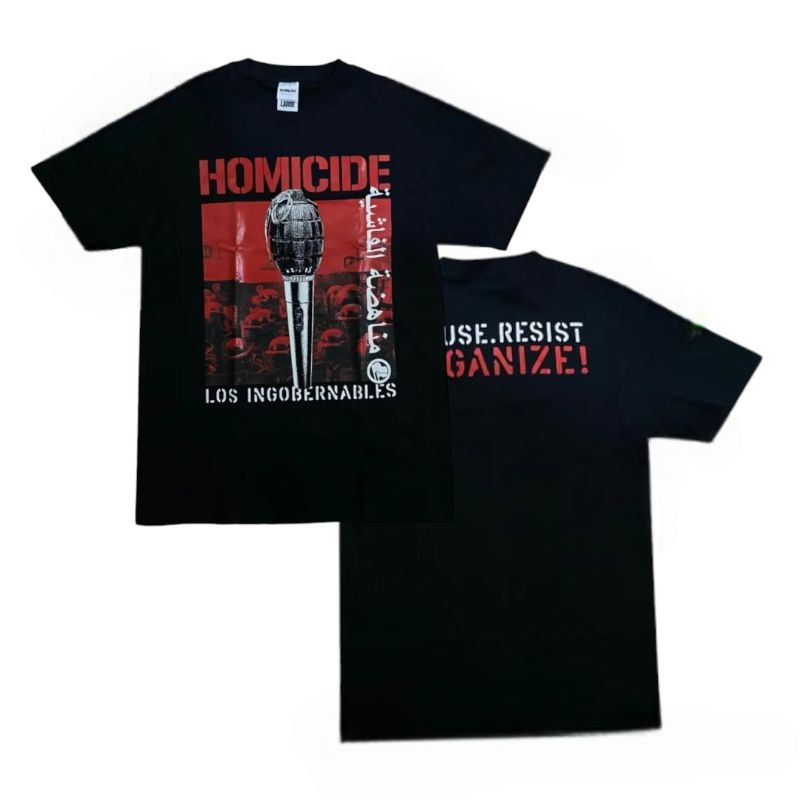 Tshirt Homicide Los Ingobernables Katun Hitam Unik