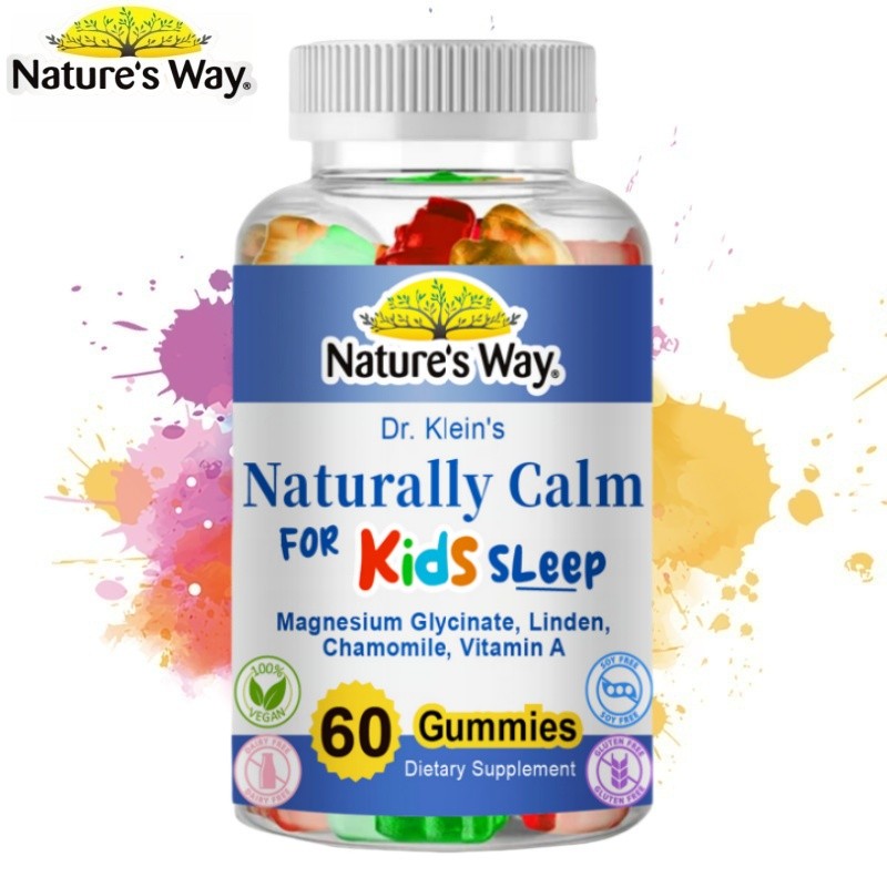 Nature's Way 60 pcs Gummies untuk Anak-anak dengan Magnesium Glycinate, Chamomile & Linden – Gummies