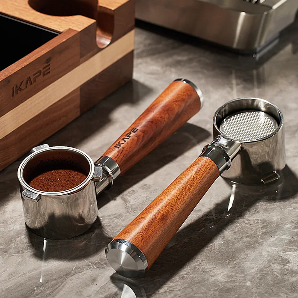 IKAPE Bottomless Portafilter for Delonghi/Barsetto/Berivlle/Lamarzocco/Welhome/Flair58/ECM/Lelit/weg