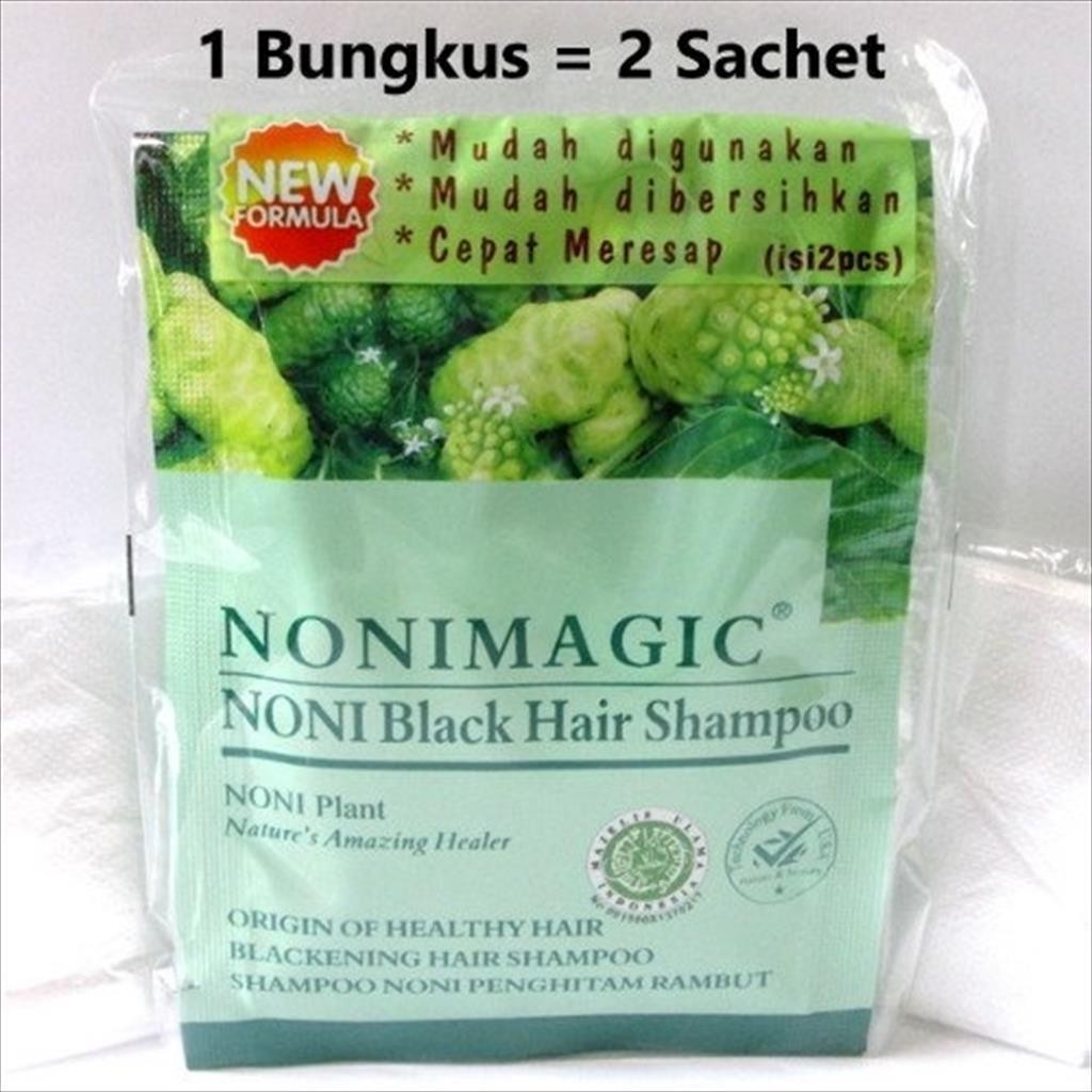 [2SACHET] 20 ML NONI MAGIC NONI BLACK HAIR SHAMPOO / BSY NONI BLACK